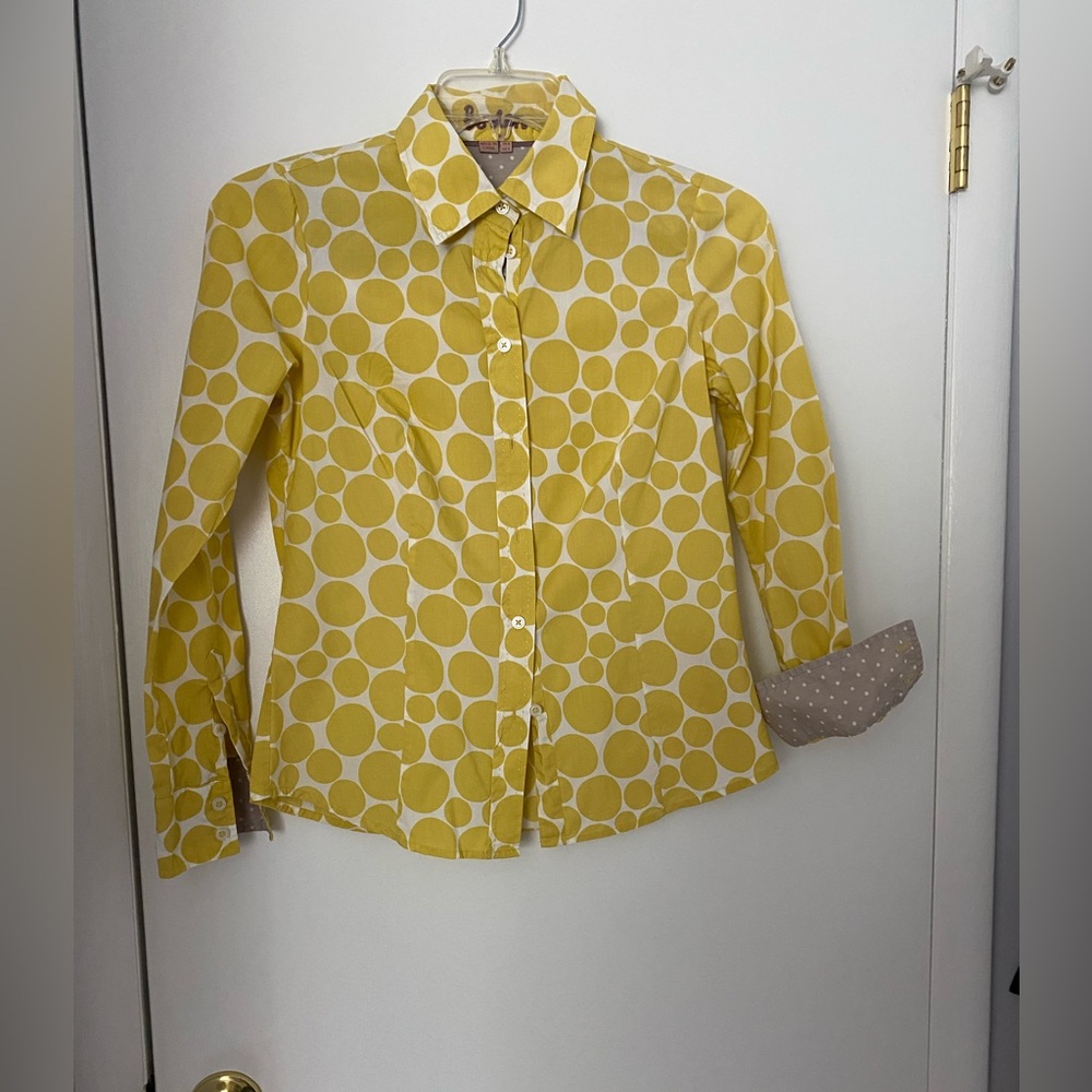 100% cotton button-down Boden shirt in fun print